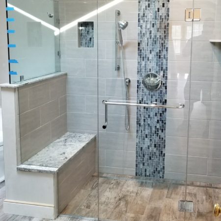 (4) piece corner shower